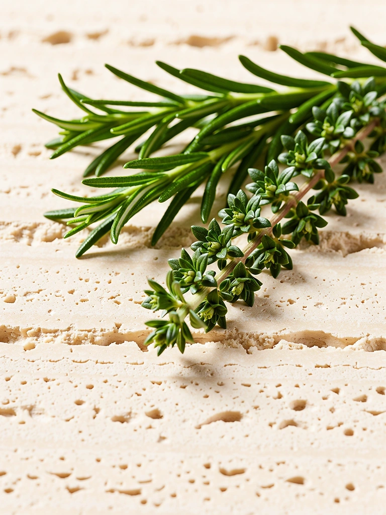 Frische Kräuter auf Stein